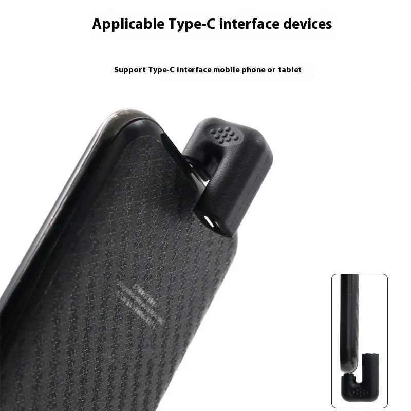 Plastic U-bend male to female adapter extension cable with a set of four adapters.