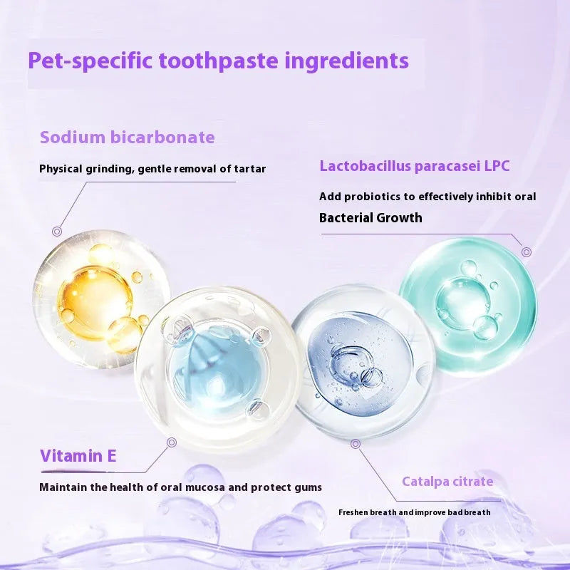 White pet toothbrush pen with 5ml whitening gel for dog and cat dental care