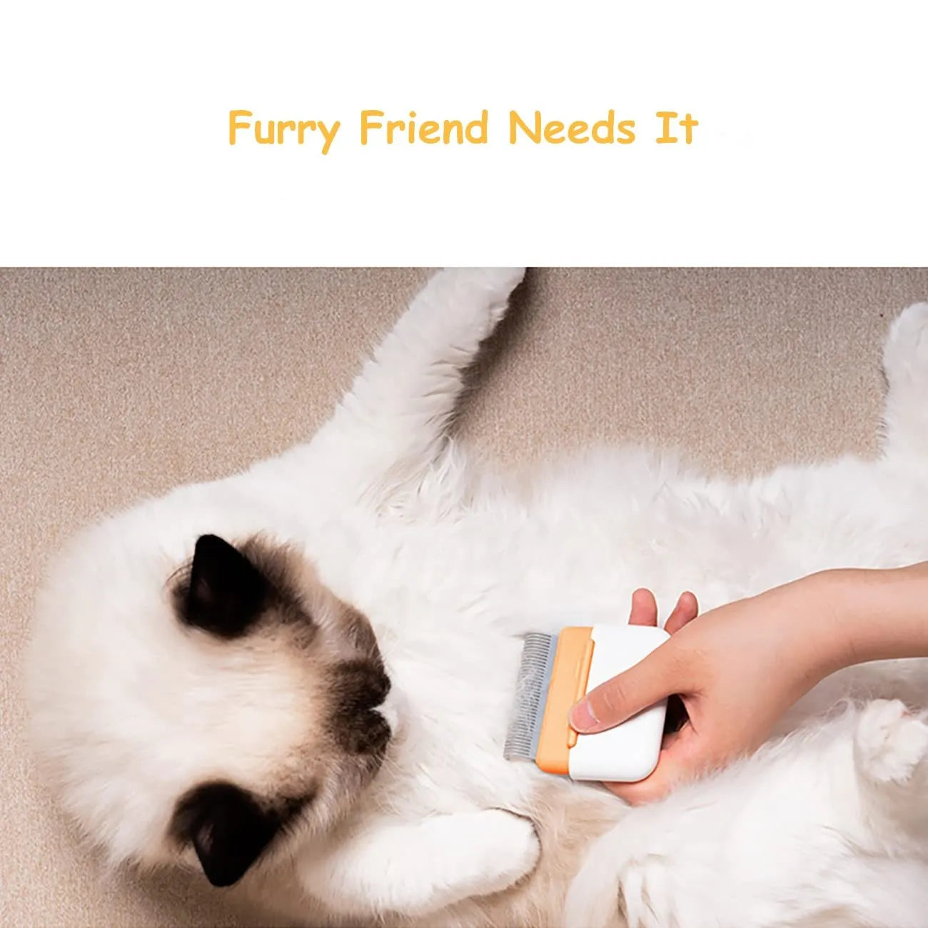Blue double-sided pet grooming comb for removing loose and tangled hair from cats and dogs