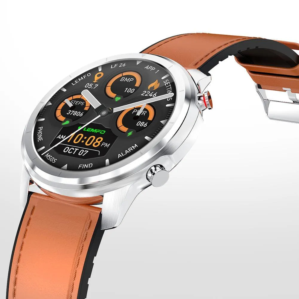 LEMFO LF26 smart bracelet with 1.3 inch screen showing five colour variations