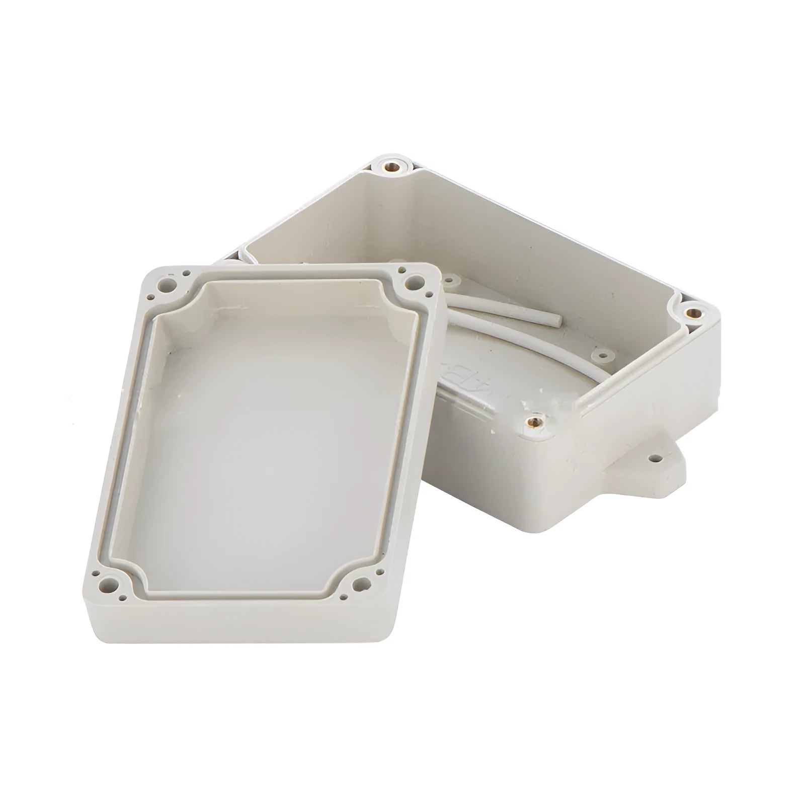 F4B-1 model grey ABS plastic waterproof instrument box showing dimensions 100mm by 68mm by 40mm.