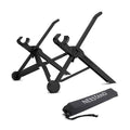 Portable folding computer bracket with adjustable height in sagacious black colour