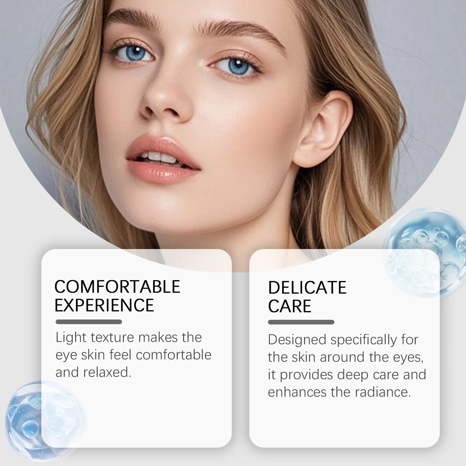 20g moisturising eye cream jar with ceramide formula for under-eye care
