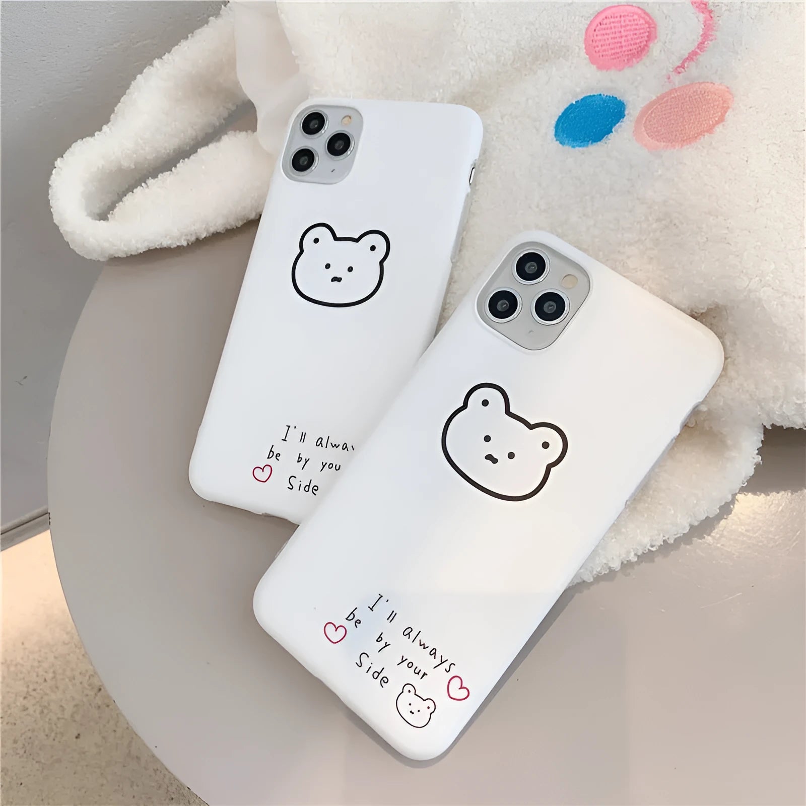 Soft silicone phone case with cartoon Korean bear design for Apple iPhone 11 Pro Max