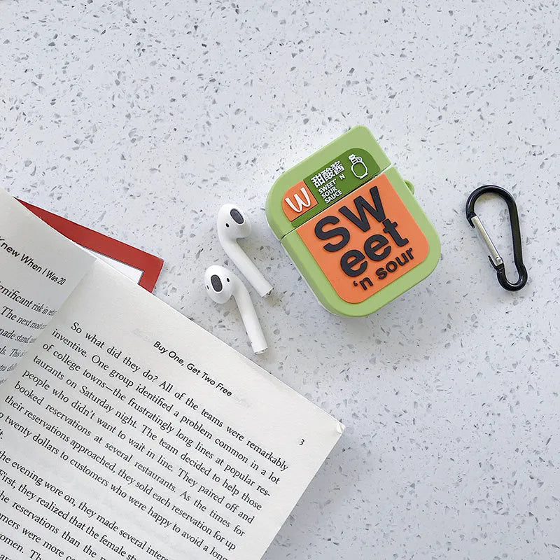 Animal cartoon design silicone case for AirPods 1 and 2 generation in multiple colours