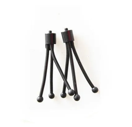 Small iron frame desktop mini tripod with telescopic legs and black ball head, shown next to a mobile phone.