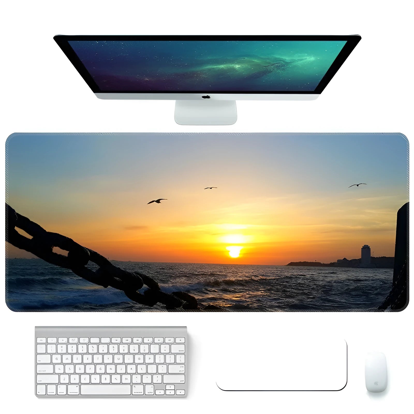 Creative student desktop keyboard pad with wrist guard in rubber and cloth, non-slip base