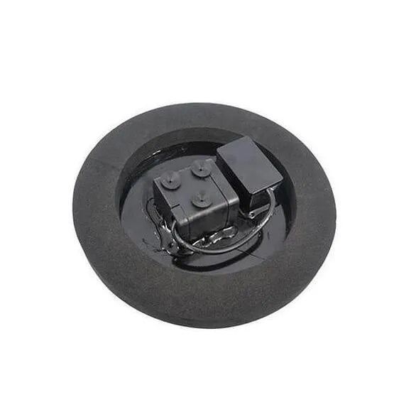 Black solar-powered floating garden fountain with multiple nozzles for birdbaths and small ponds