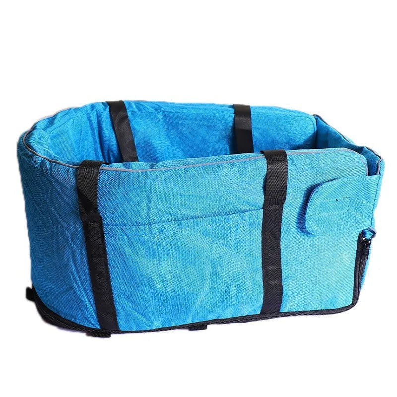 Outdoor car dog kennel in blue, grey, red or grey mesh colours with cloth construction for four seasons use