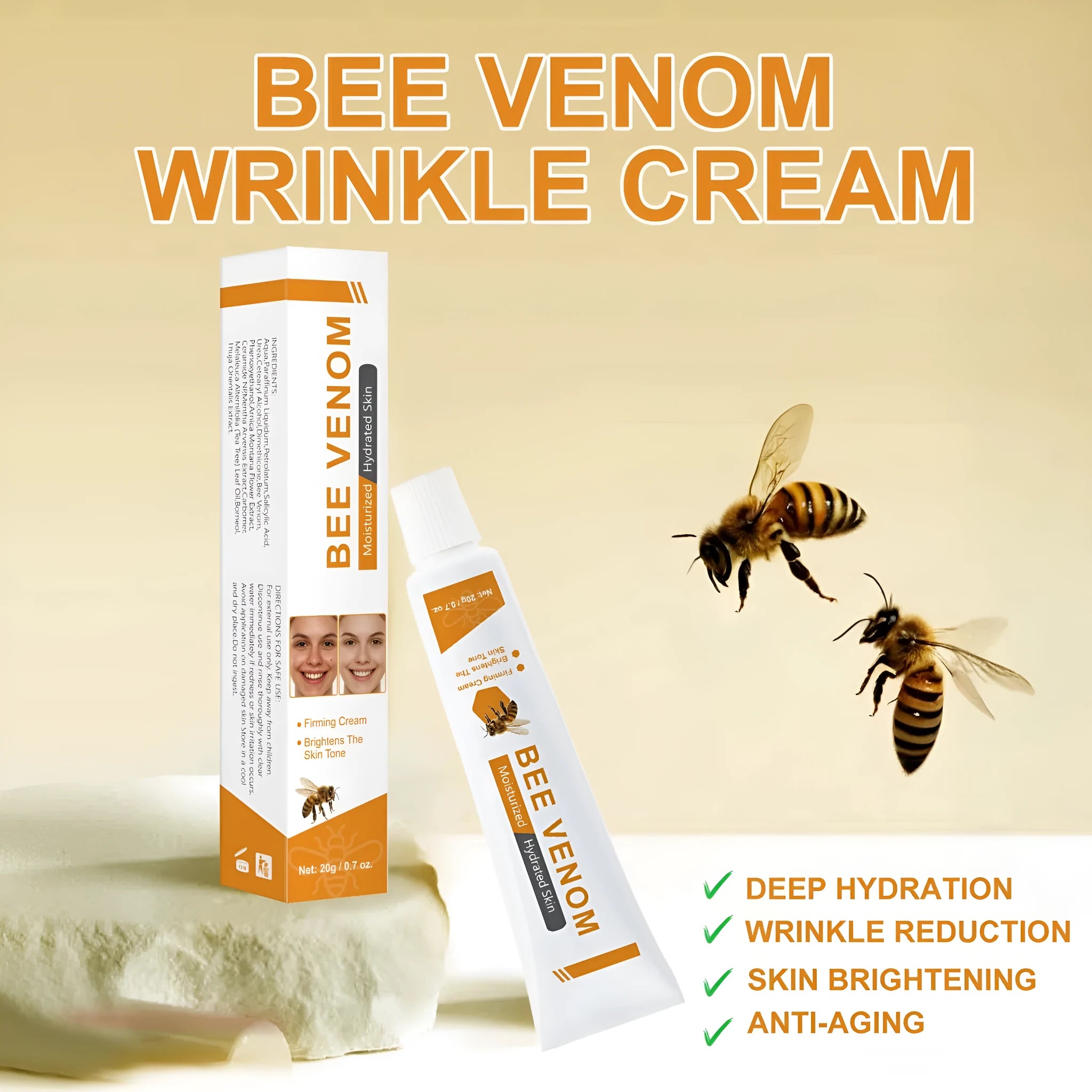 BEE Facial Neck Cream 20g jar for face and neck moisturising