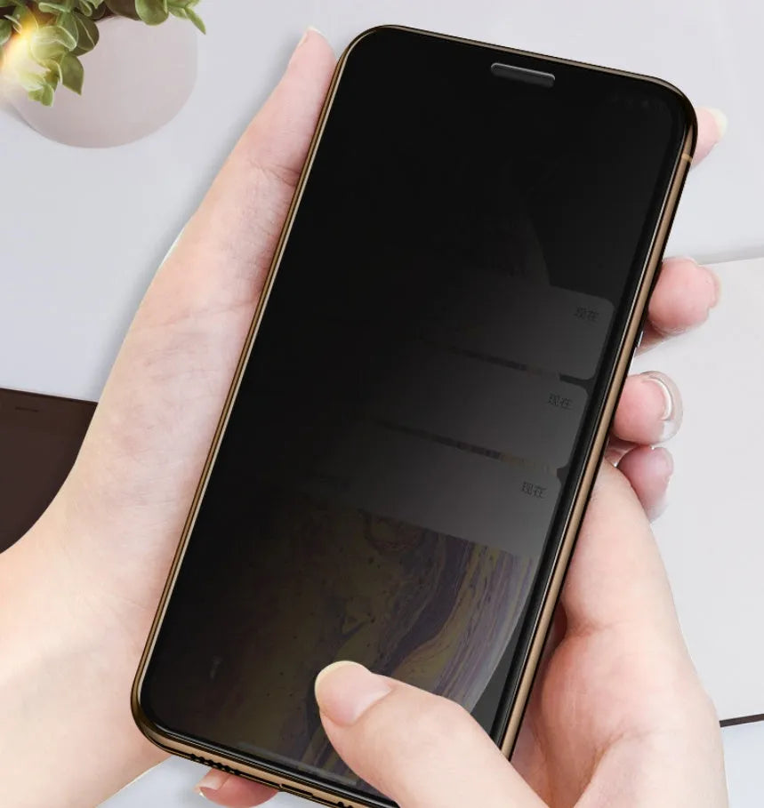 Samsung full coverage anti-seeking tempered glass screen protector for S10, S9, S8, Note9, Note8 front film Surface colour