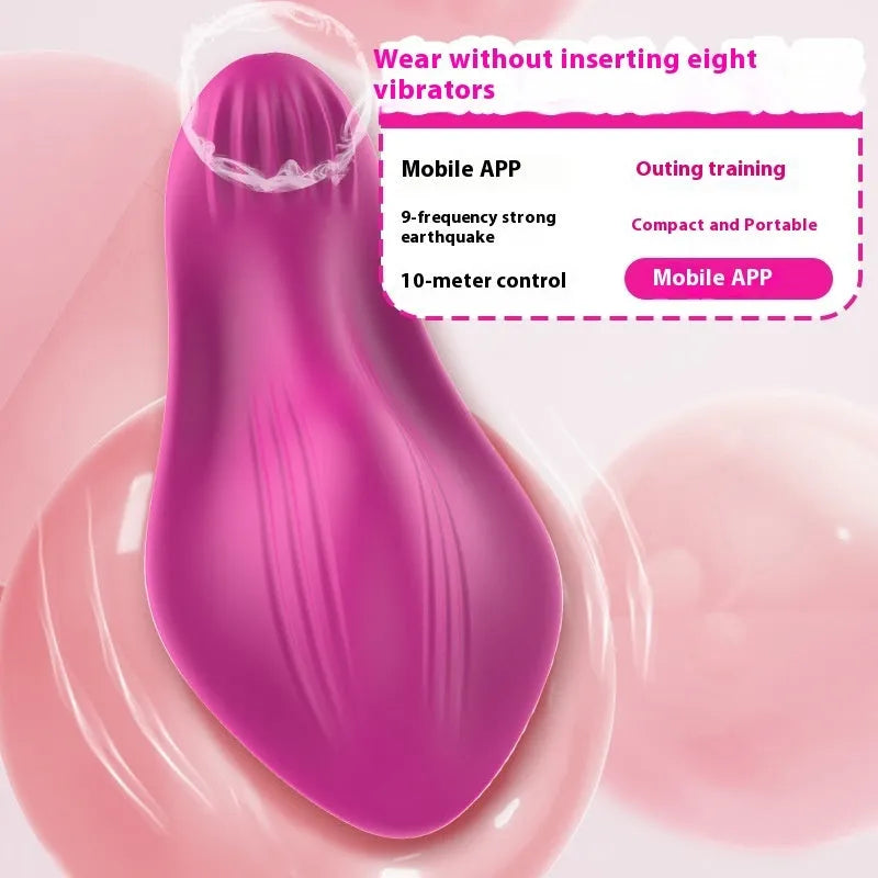 Rose red APP remote control wearable female massager with USB charging port