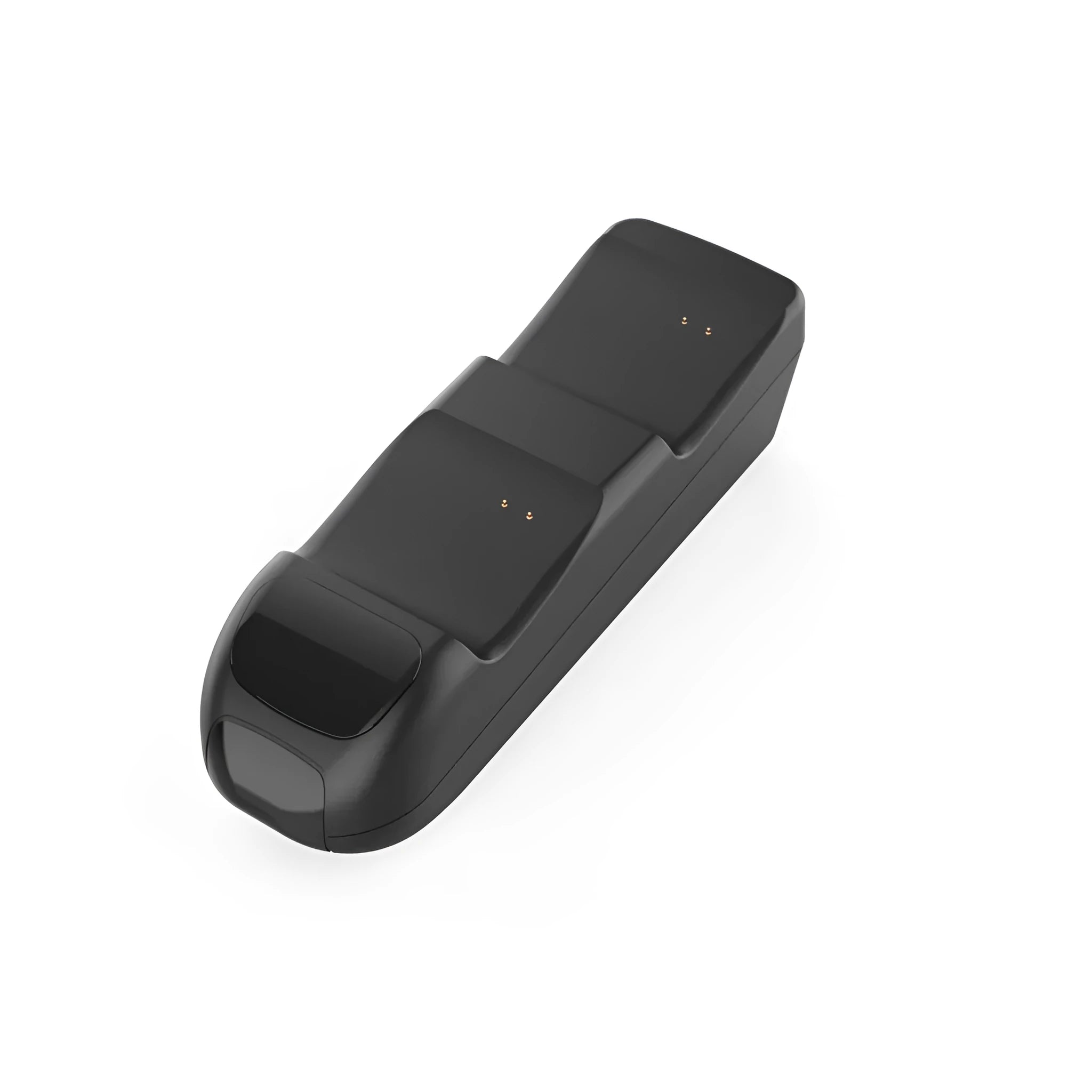 Black Xbox Series X controller charging dock with two controllers on charging station showing LED indicators