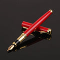 Black and red metal fountain pen with 0.5mm iridium nib for business writing and gift giving