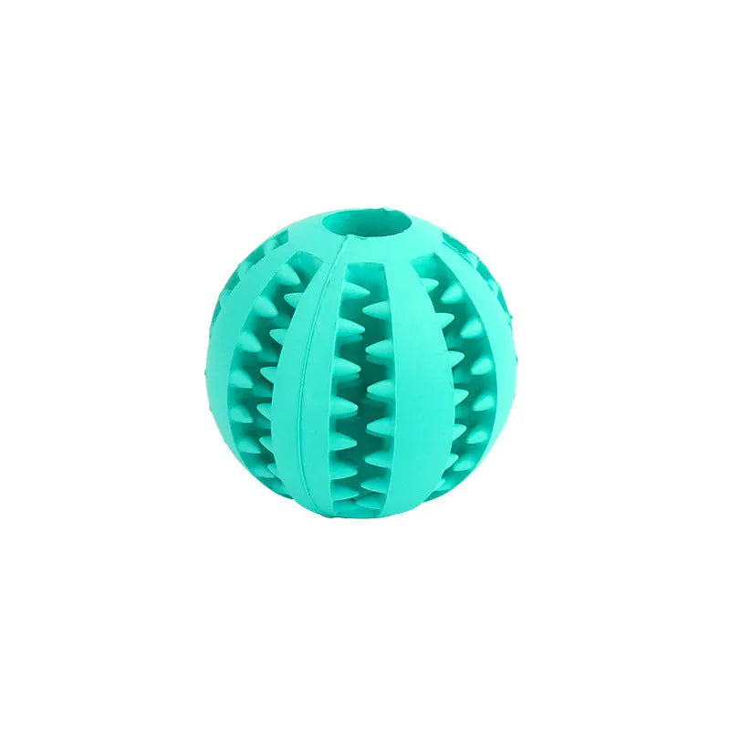 Rubber watermelon ball dog toy in green, bite resistant, 7cm size