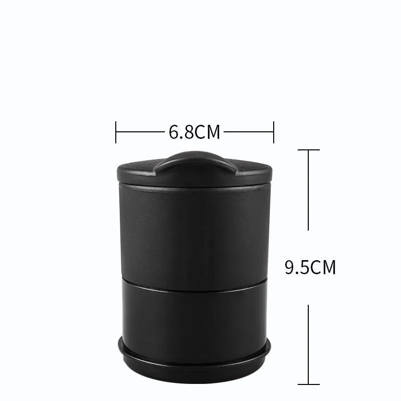 Creative LED portable car ashtray with light, made from flame-retardant ABS, for dual use in car and home