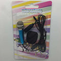 T3 mini karaoke condenser wired microphone for Android phones in blue, gold, red, and silver colours