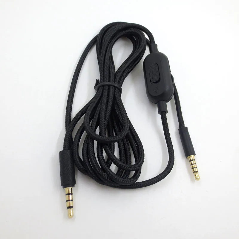 Black audio cable with bare copper wire core for game headset and digital equipment