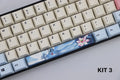 6.25U Cherry profile PBT space bar keycap in black with five-sided dye sublimation colour finish