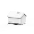 White Igloo-shaped ultrasonic humidifier and essential oil diffuser with LED light on a wooden table.