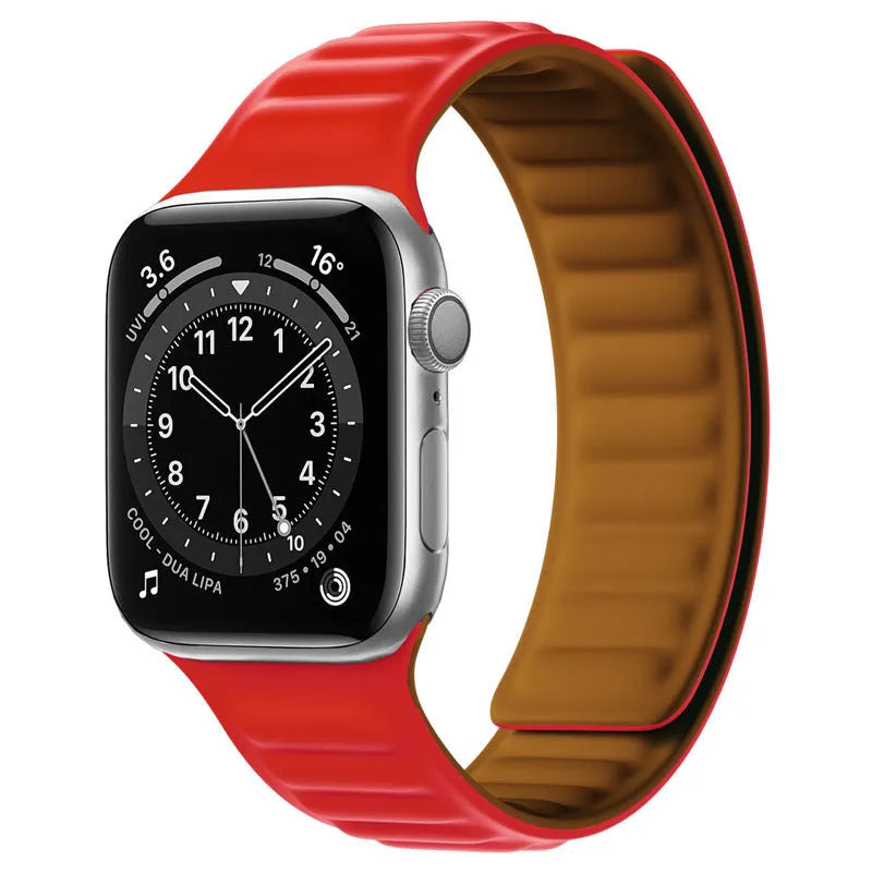 Silicone magnetic watch strap for 38/40mm and 42/44mm lugs in multiple colours