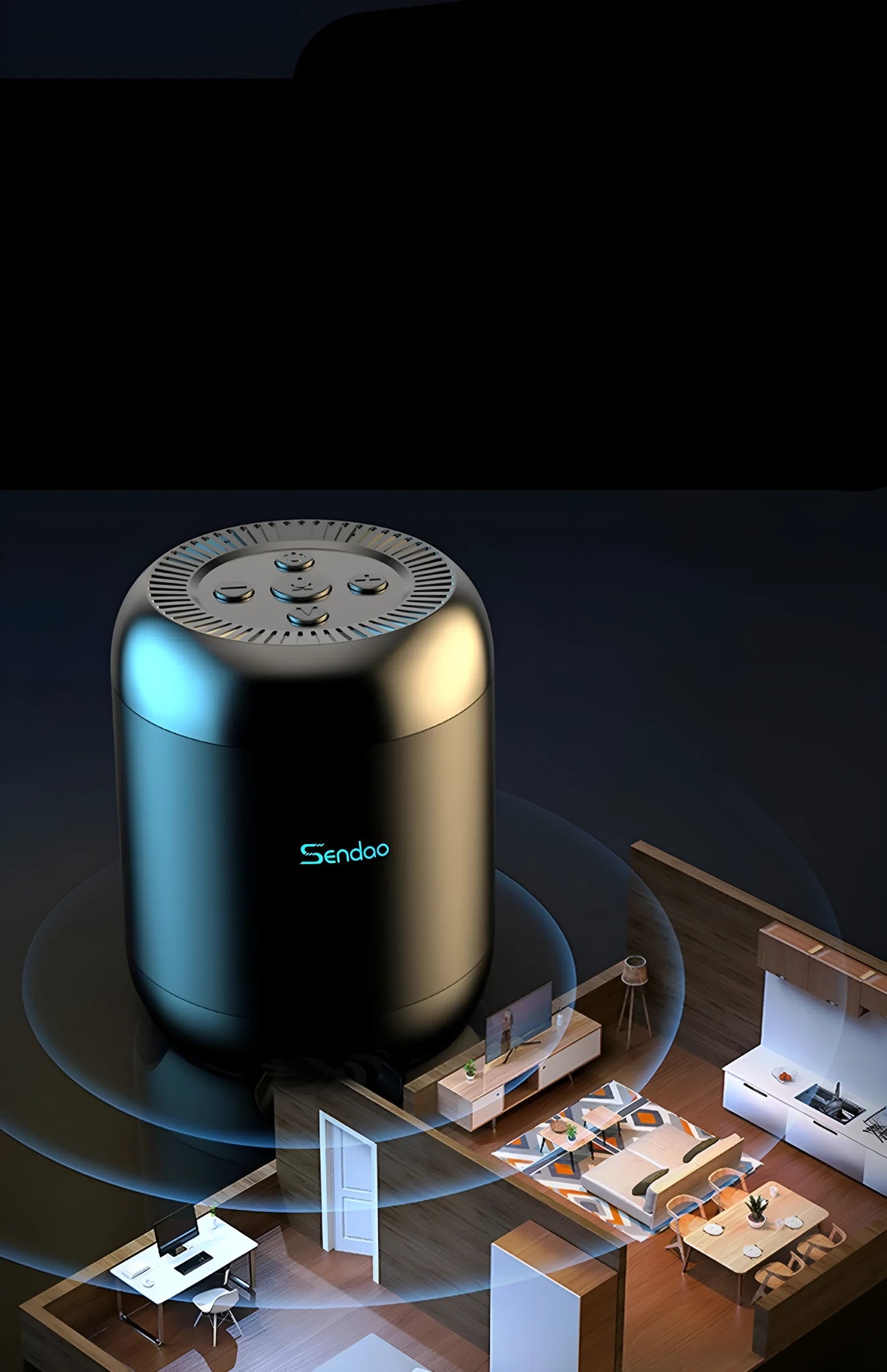 Black and white portable Bluetooth speaker with microSD card slot, showing compact 90x73x73mm dimensions.
