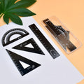 Fraction circle and addition/subtraction teaching aids set with magnetic blocks and transparent rulers on a 23.3cm base.