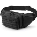 Men's tactical waist bag in black or khaki colour without shoulder straps