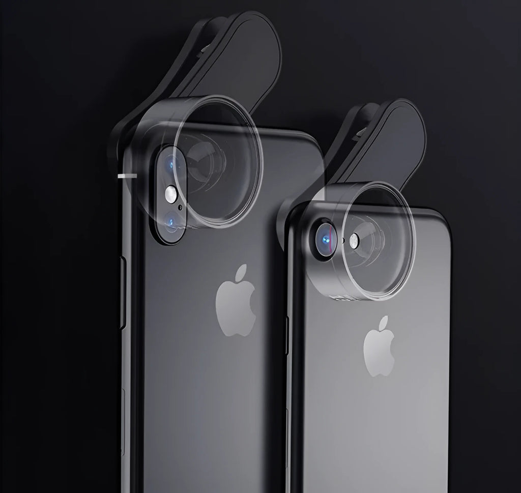 Universal smartphone camera fill light accessory with multiple lens attachments