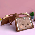 Brown cartoon silicone tablet sleeve with bracket portable design for iPad protection