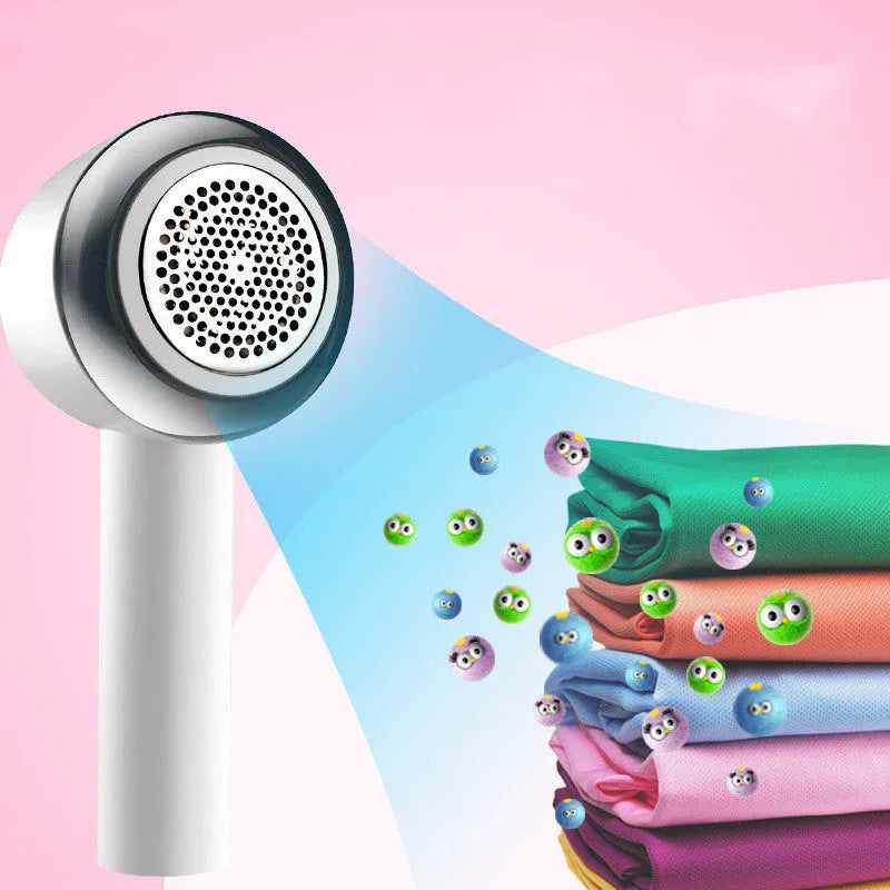 White rechargeable clothes shaver and lint remover ABS plastic 19.3cm long 3W for jumpers