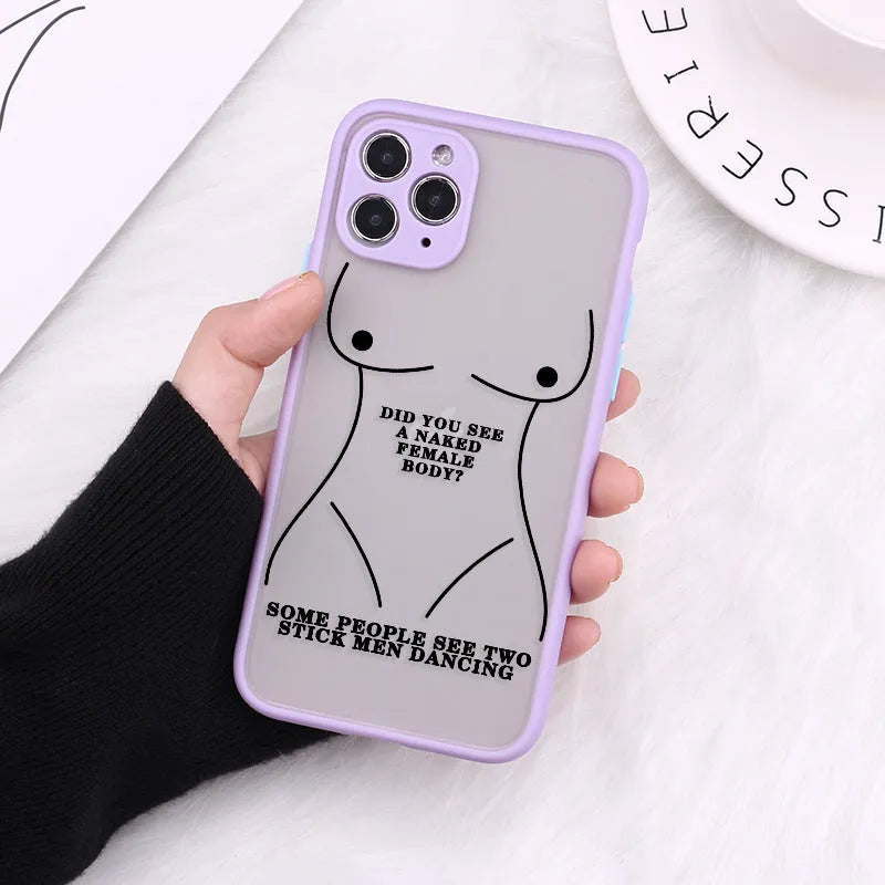 Creative Body Line fine hole all-inclusive protective cover for Apple iPhone – TPU back case with skin-feel finish in multiple colours