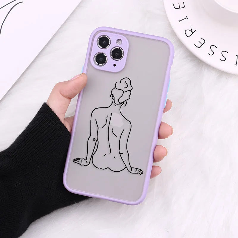 Creative Body Line fine hole all-inclusive protective cover for Apple iPhone – TPU back case with skin-feel finish in multiple colours
