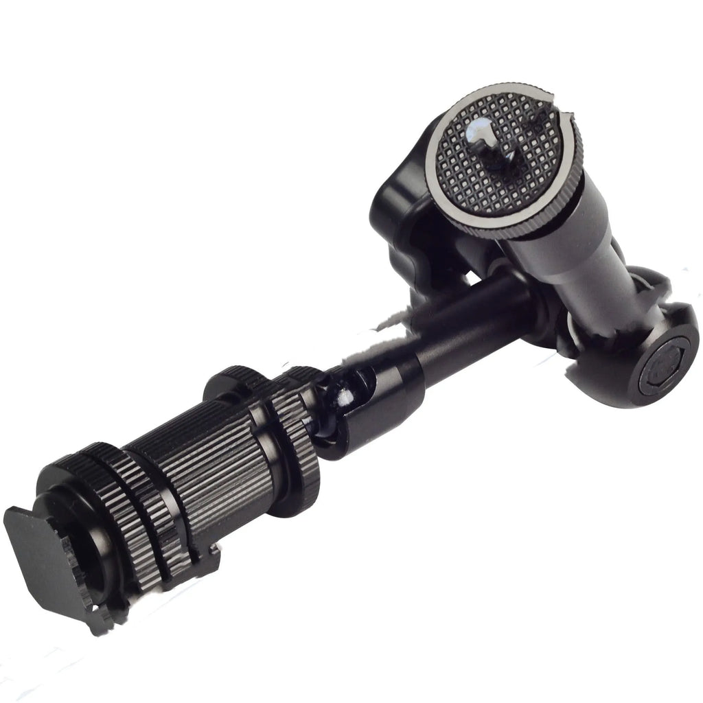 MENGS 7 inch black magic friction articulating arm with hot shoe and camera mount for DSLR camera