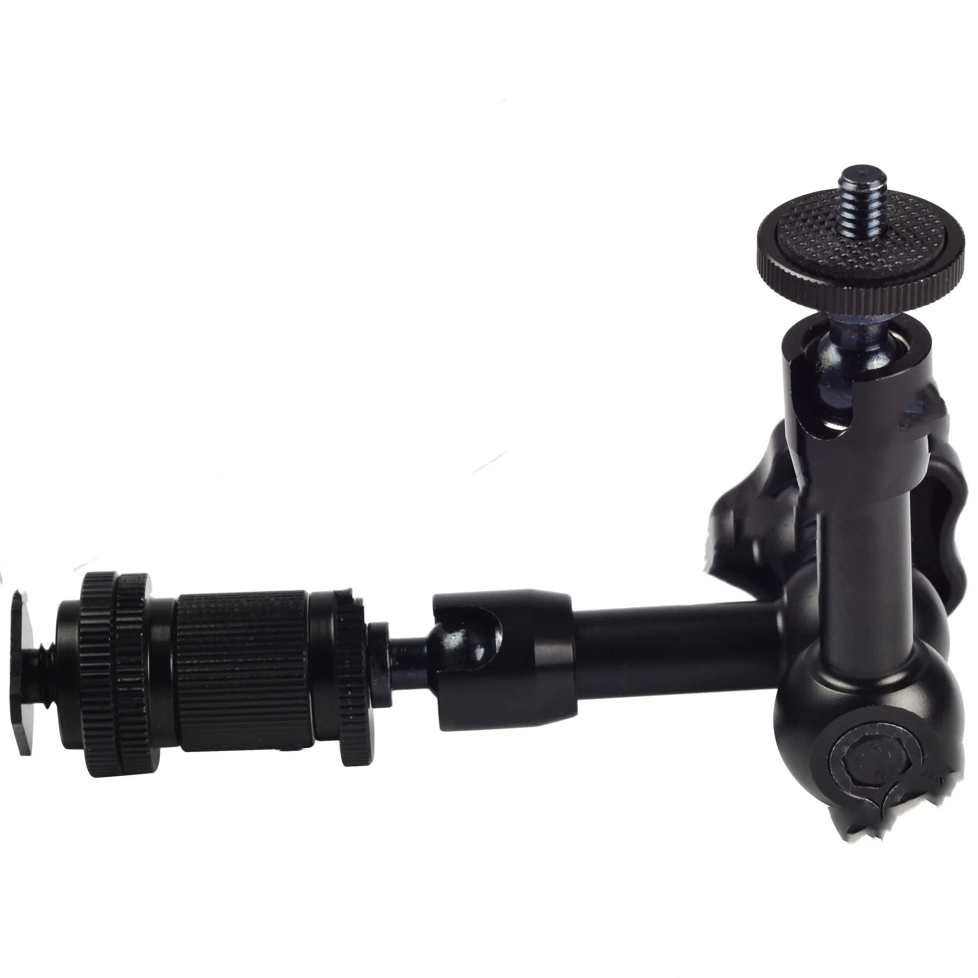 MENGS 7 inch black magic friction articulating arm with hot shoe and camera mount for DSLR camera