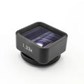 Black SANYK 1.33x anamorphic mobile phone lens for cinematic widescreen video.