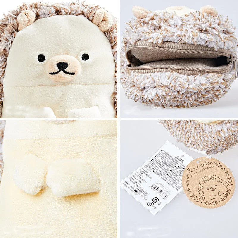 Creative plush velvet pencil case in colour option A, soft texture, suitable for stationery storage