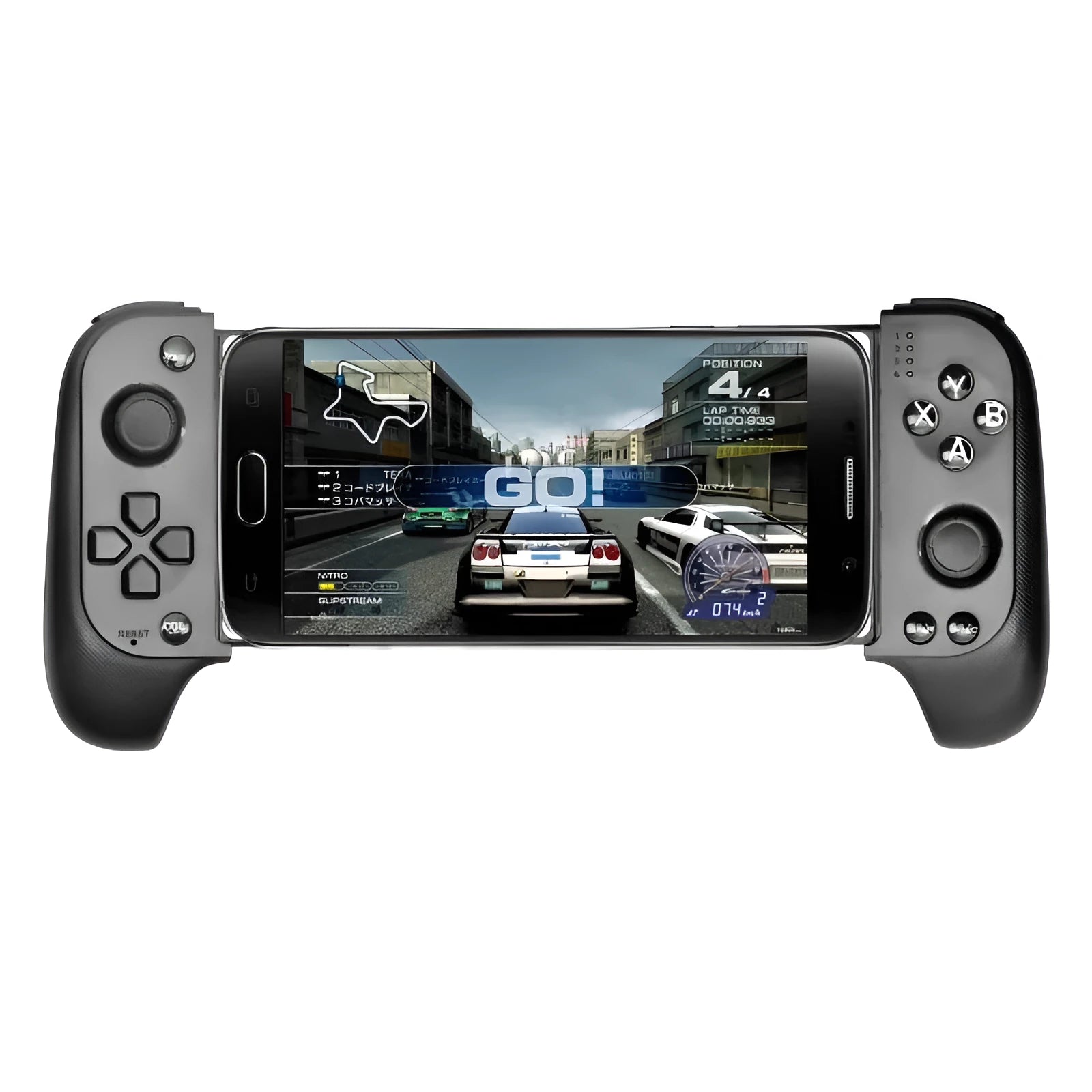 Wireless Bluetooth telescopic game handle for mobile phones in black or red blue colour
