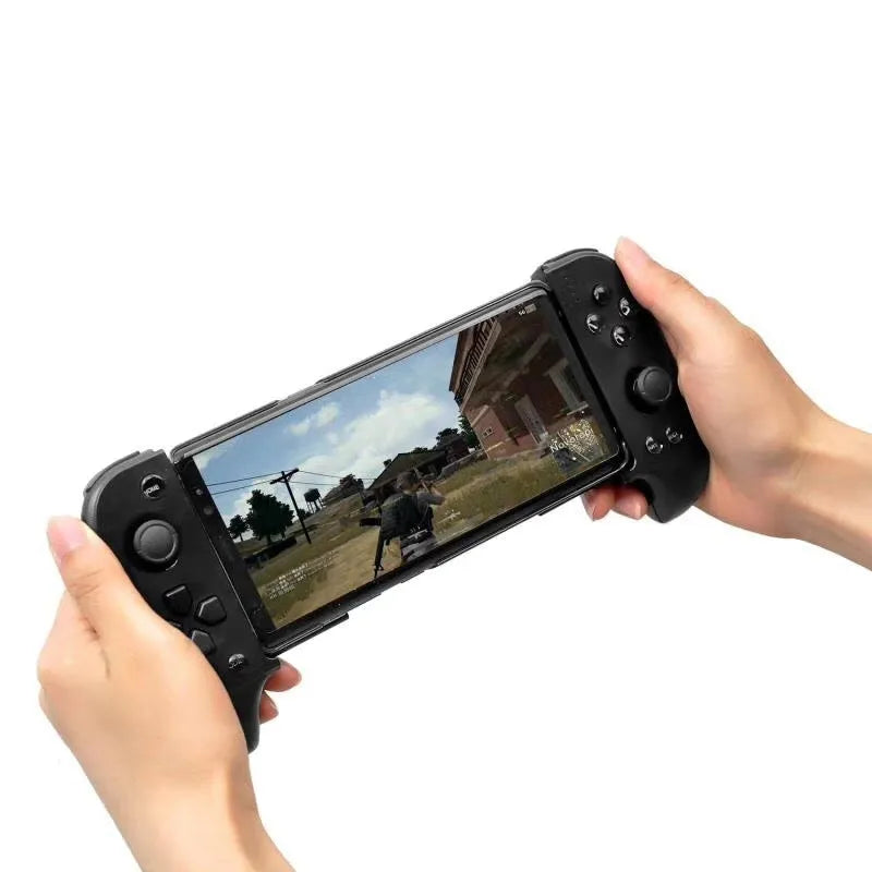 Wireless Bluetooth telescopic game handle for mobile phones in black or red blue colour