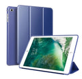 Black TPU clamshell case with stand for 9.7-inch iPad, shown propped up at an angle.