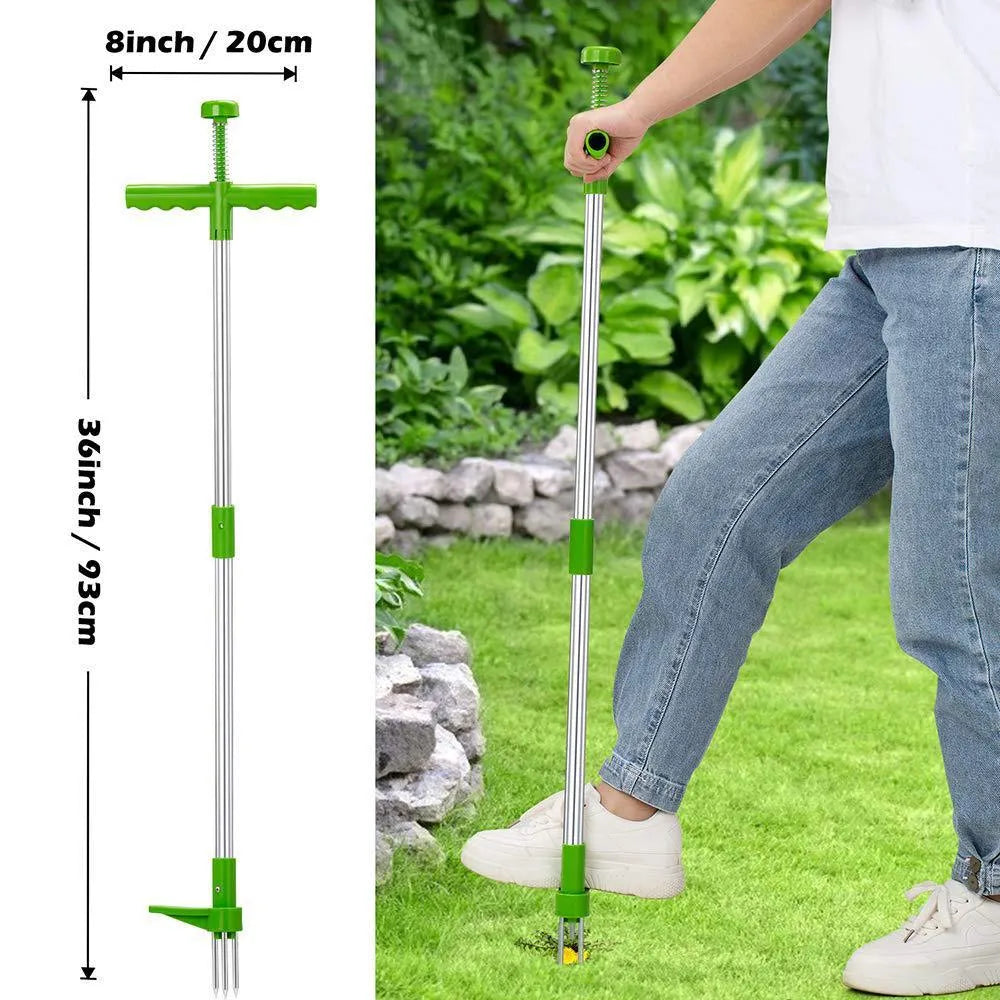 Creative manual weeding and digging artifact with aluminium tube and ABS PP handle, 50x22.5x5cm, for garden weed removal