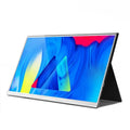 Zeuslap ultra-thin 15-inch portable display monitor with HDMI and USB-C cables on a desk