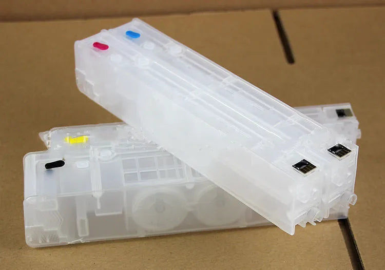 Compatible HP970 refillable ink cartridge with chip, silver aluminium alloy body, 100ml capacity for HP Officejet Pro X series