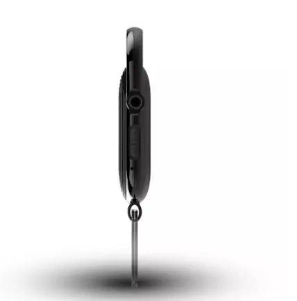 Black zinc alloy voice control recorder with one-key recording button and USB 2.0 port