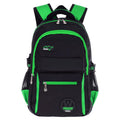 Waterproof nylon school backpack for students with multiple compartments in assorted colours