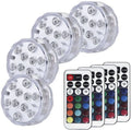 White IP68 waterproof remote control diving light with LED beads for pools and gardens.