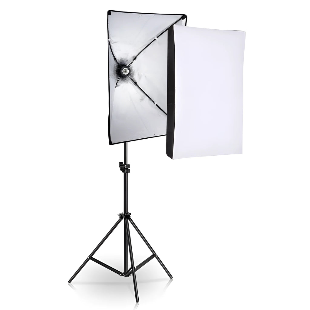 LIBEN photography softbox kit with 50x70cm soft light cloth on 2 metre light stand