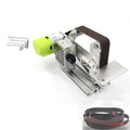 Desktop belt sharpening machine with adjustable angle mechanism and speed control for tool maintenance