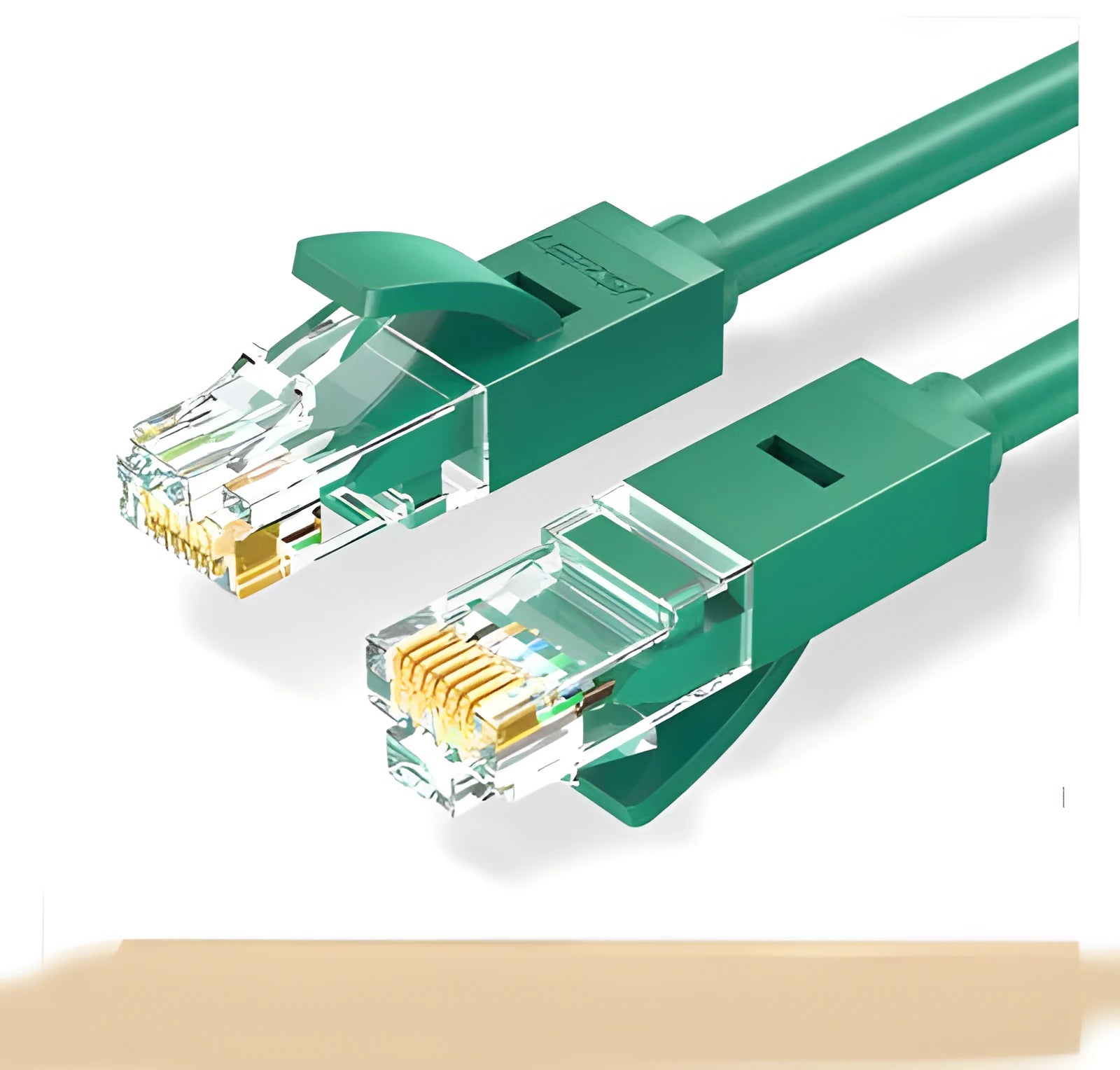 UGREEN Green Link Ethernet cable in green colour, 1m length, with RJ45 connectors