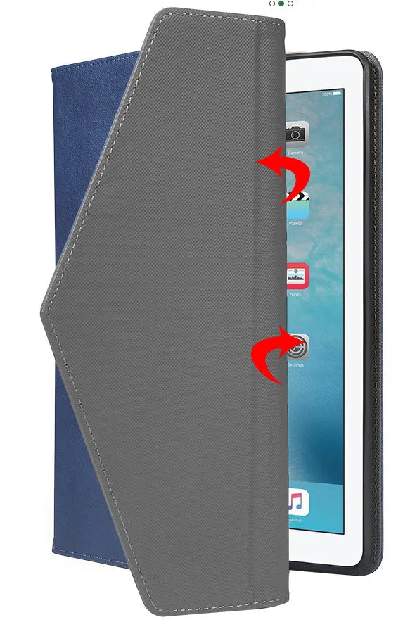 Compatible iPad Pro 11 protective cover with cartoon design and suction holder in dark green